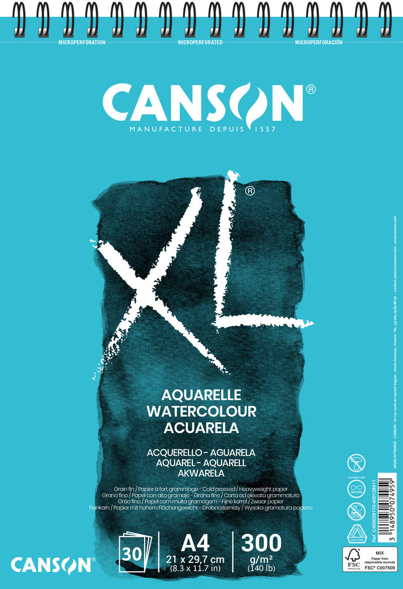 Canson "XL" Aquarelle Watercolour Pad A4