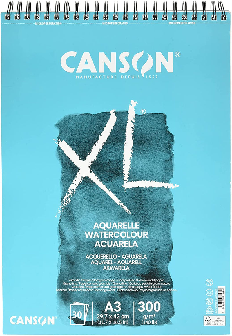 Canson "XL" Aquarelle Watercolour Pad A3